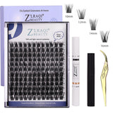 DIY Eyelash Grafting by Yourself Convenient and Quick to Use Multiple Times Blue Packing 144Pcs Eyelash Set