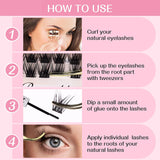 DIY Eyelash Grafting by Yourself Convenient and Quick to Use Multiple Times Blue Packing 144Pcs Eyelash Set