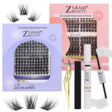 DIY Eyelash Grafting by Yourself Convenient and Quick to Use Multiple Times Blue Packing 144Pcs Eyelash Set