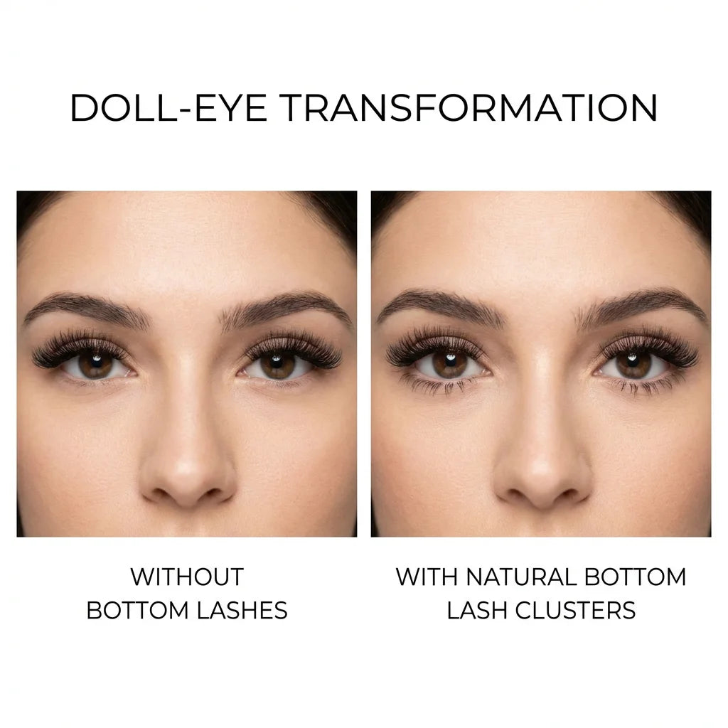 Natural Bottom Lash Clusters - DIY Lower Eyelash Extensions Kit