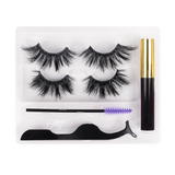 10 Magnets 25mm Quantum Real Mink Magnetic Eyelashes with Eyeliner,Tweezer and Lash Brush 003