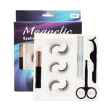 7 Magnets 3 Pairs Magnetic Eyelashes and Eyeliner Kit,1 Pair of Tweezers and Scissors, 4 Cleaning Fluids 01