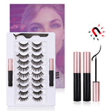 10 Pairs Magnetic Eyelashes with Eyeliner Kit, Natural Look & Glamnetic False Lashes with Applicator