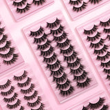 Thick Dramatic Faux Mink False Eyelashes Pack of 10 Pairs DH25-26