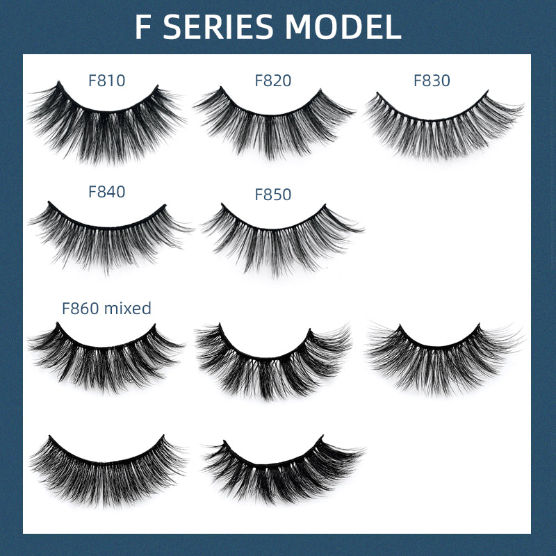 Faux Mink False Eyelashes Pack of 5 Pairs F850
