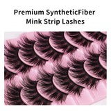 Thick Dramatic Faux Mink False Eyelashes Pack of 10 Pairs DH25-20