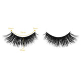 Reusable Self-Adhesive Faux Mink Eyelashes 4 Pairs Set with 40 Pairs Adhesive Lash Strips