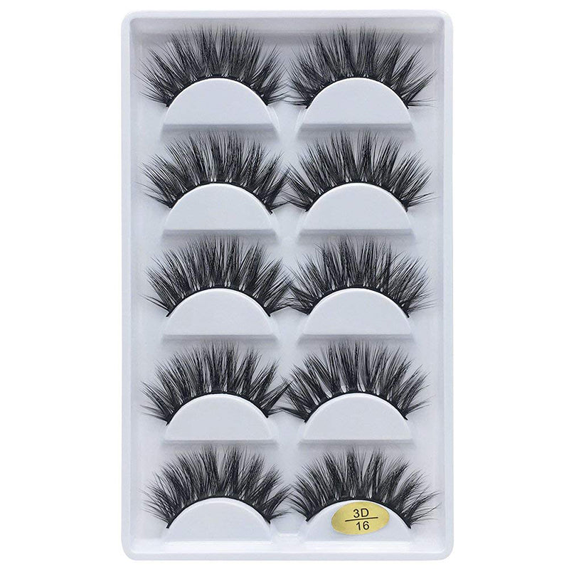 3D Fake Mink Eyelashes Natural 5 Pairs 3D-16