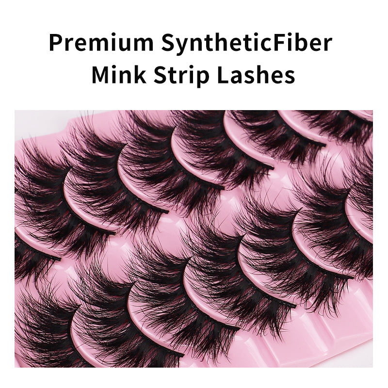 Thick Dramatic Faux Mink False Eyelashes Pack of 10 Pairs A16