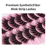 Thick Dramatic Faux Mink False Eyelashes Pack of 10 Pairs A16