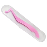 Lash Tweezers Applicator Tool Stainless Steel - Pink