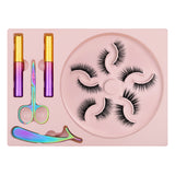 5 Magnets 5 Pairs Mixed Magnetic Eyelash and Eyeliner Kit,2 Tube of Eyeliners and 1 Tweezers 1 Scissors 005