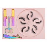 5 Magnets 5 Pairs Magnetic Eyelash and Eyeliner Kit,2 Tube of Eyeliners and 1 Tweezers 1 Scissors 004