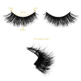 KellyRoom Self-adhesive Faux Mink False Eyelashes Reusable 2 Pairs Pack with 20 Pcs Adhesive Strips