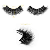 KellyRoom Self-adhesive Faux Mink False Eyelashes Reusable 2 Pairs Pack with 20 Pcs Adhesive Strips