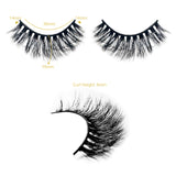 KellyRoom Self-adhesive Faux Mink False Eyelashes Reusable 2 Pairs Pack with 20 Pcs Adhesive Strips