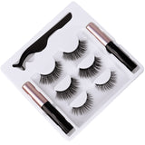 3 Pairs Magnetic Eyelashes with Eyeliner Kit, Natural Look & Glamnetic False Lashes with Applicator