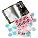 Russian Volume Strip Lashes 10 Pairs Set with 50 Pairs of Self-adhesive Lash Strips