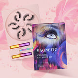 10 Magnets 5 Pairs Magnetic Eyelashes and Eyeliner Kit,1 Pair of Tweezers and Scissors