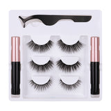 3 Pairs Magnetic Eyelashes with Eyeliner Kit, Natural Look & Glamnetic False Lashes with Applicator