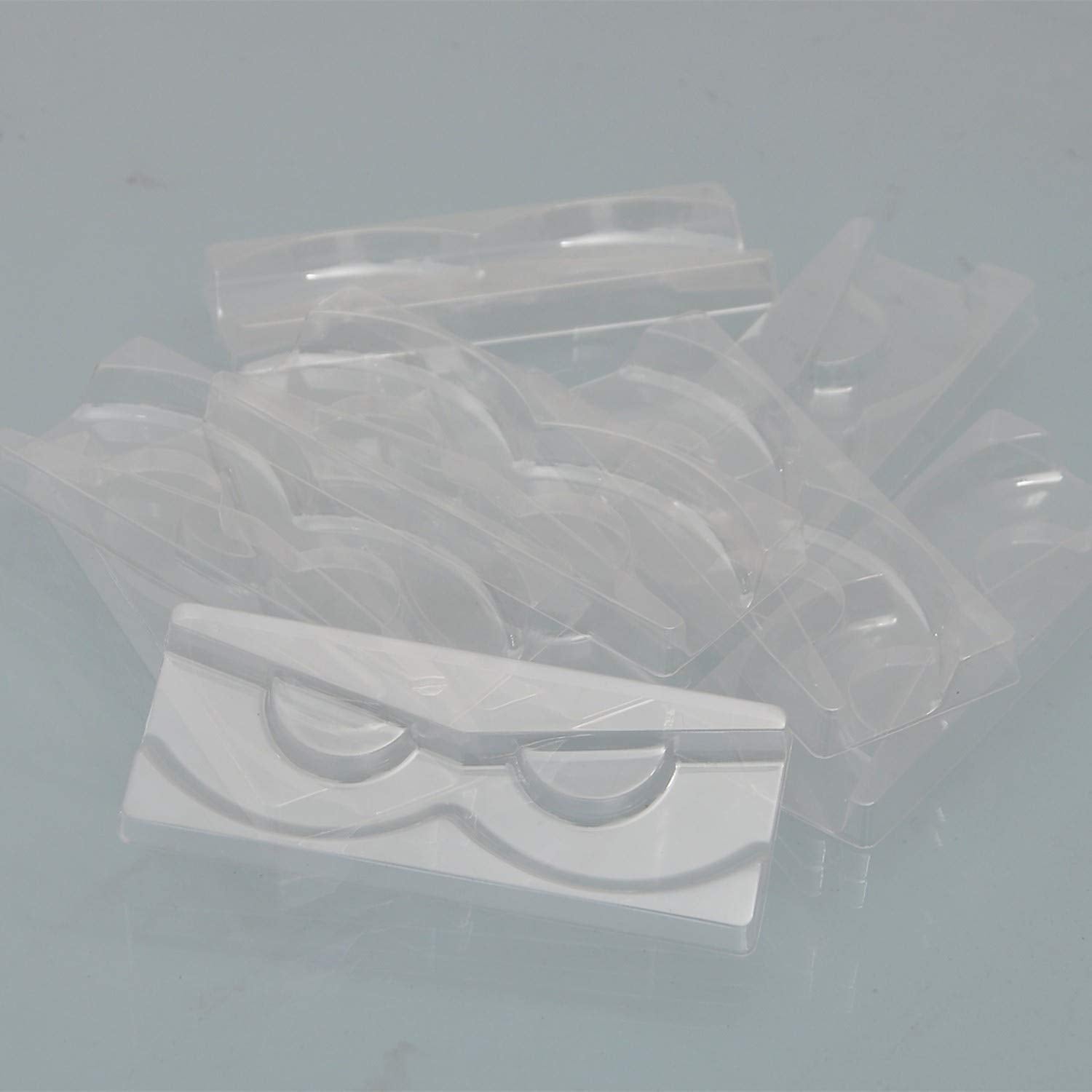 10PCS Plastic Clear Lashes Trays Eyelash Holders For 5 -20MM Lashes(NO LASHES)