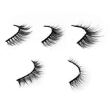 5 Magnets 5 Pairs Mixed Magnetic Eyelashes and Eyeliner Kit,2 Tube of Eyeliner,1 Pair of Tweezers and Scissors JML-006