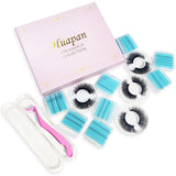 Reusable Self-Adhesive Faux Mink Eyelashes 4 Pairs Set with 40 Pairs Adhesive Lash Strips