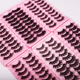 Thick Dramatic Faux Mink False Eyelashes Pack of 10 Pairs DH25-26