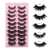 Thick Dramatic Faux Mink False Eyelashes Pack of 10 Pairs DH25-31