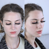 Reusable Self-Adhesive Faux Mink Eyelashes 4 Pairs Set with 40 Pairs Adhesive Lash Strips