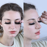 Reusable Self-Adhesive Faux Mink Eyelashes 4 Pairs Set with 40 Pairs Adhesive Lash Strips