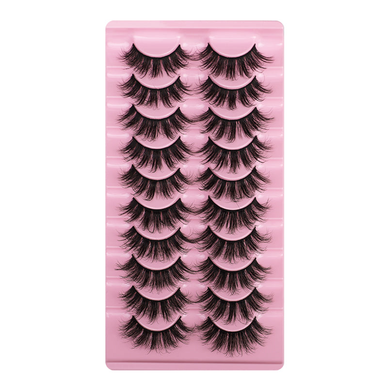 Thick Dramatic Faux Mink False Eyelashes Pack of 10 Pairs DH25-19