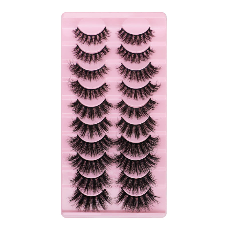 Thick Dramatic Faux Mink False Eyelashes Pack of 10 Pairs DH25-H5