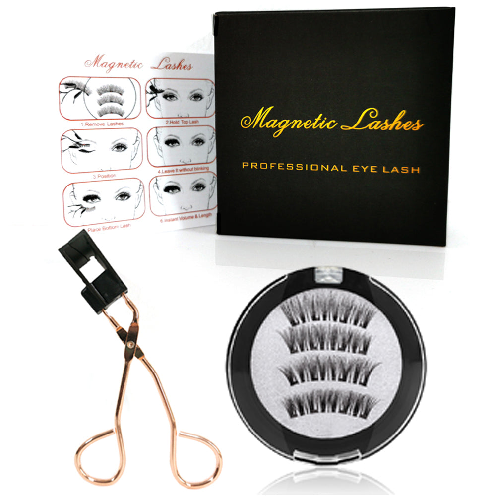 4 Magnets 3D Magnetic False Eyelashes With Quantum Lash Applicator Tool DWSP-4