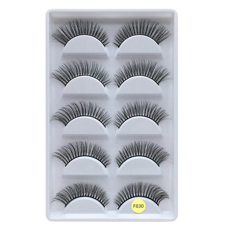 Faux Mink False Eyelashes Pack of 5 Pairs F830