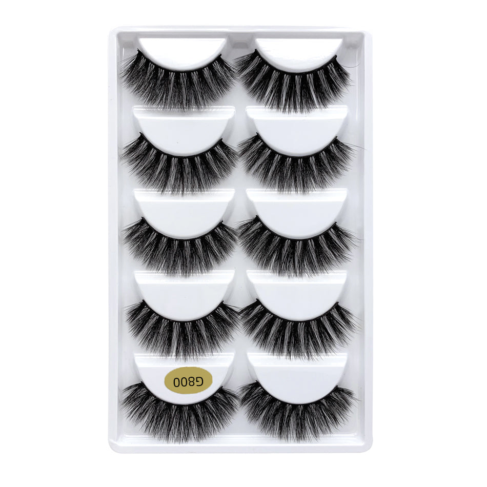 Faux Mink False Eyelashes Pack of 5 Pairs G800