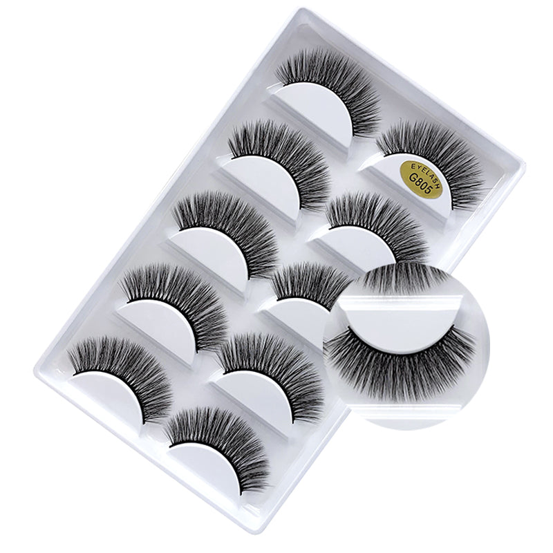 3D Mink Eyelashes Handmade 5 Pairs G805