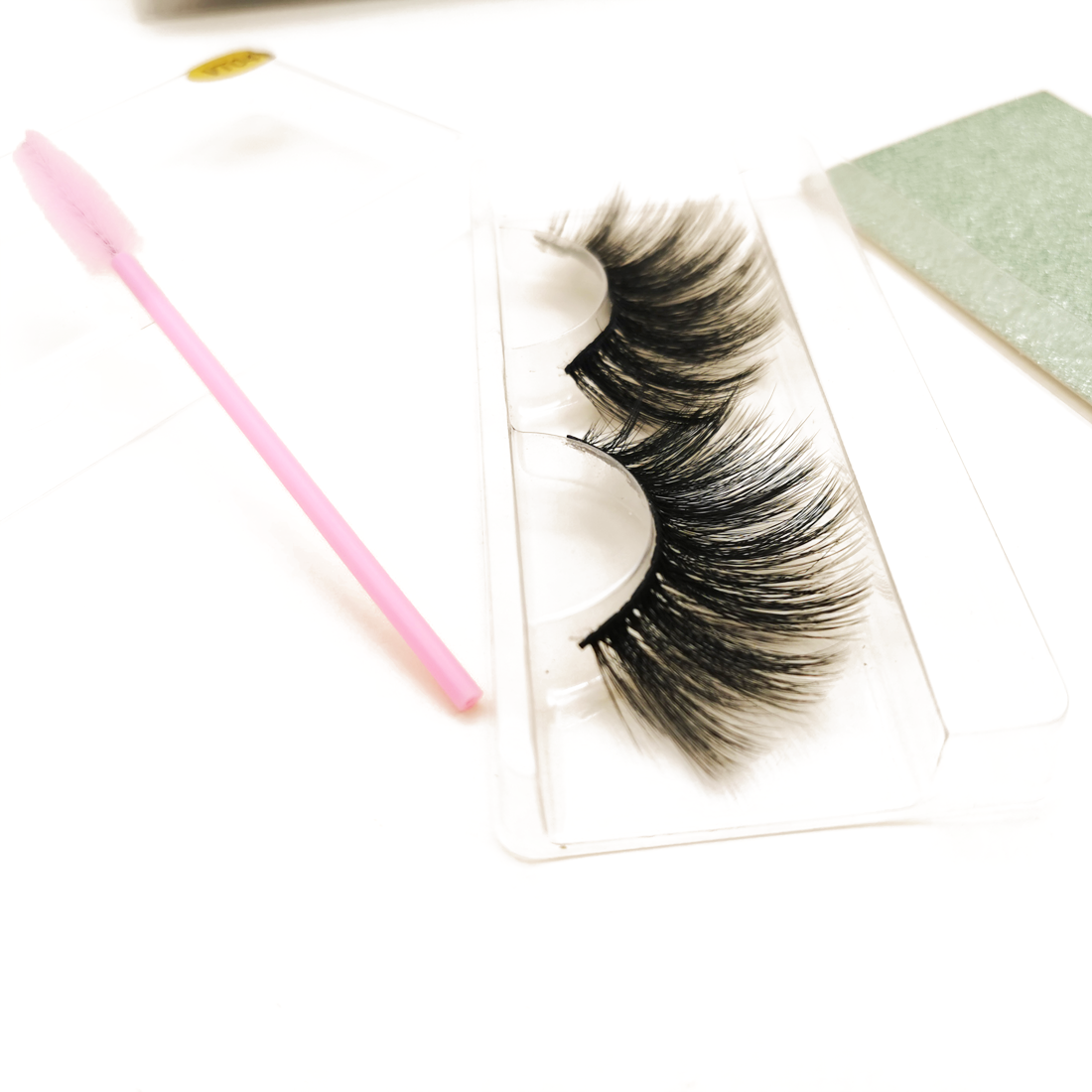 25MM Faux Mink Lashes Colorful Box With Lash Brush VT04