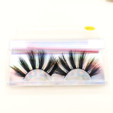 25MM Faux Mink Lashes Colorful Box With Lash Brush VT11