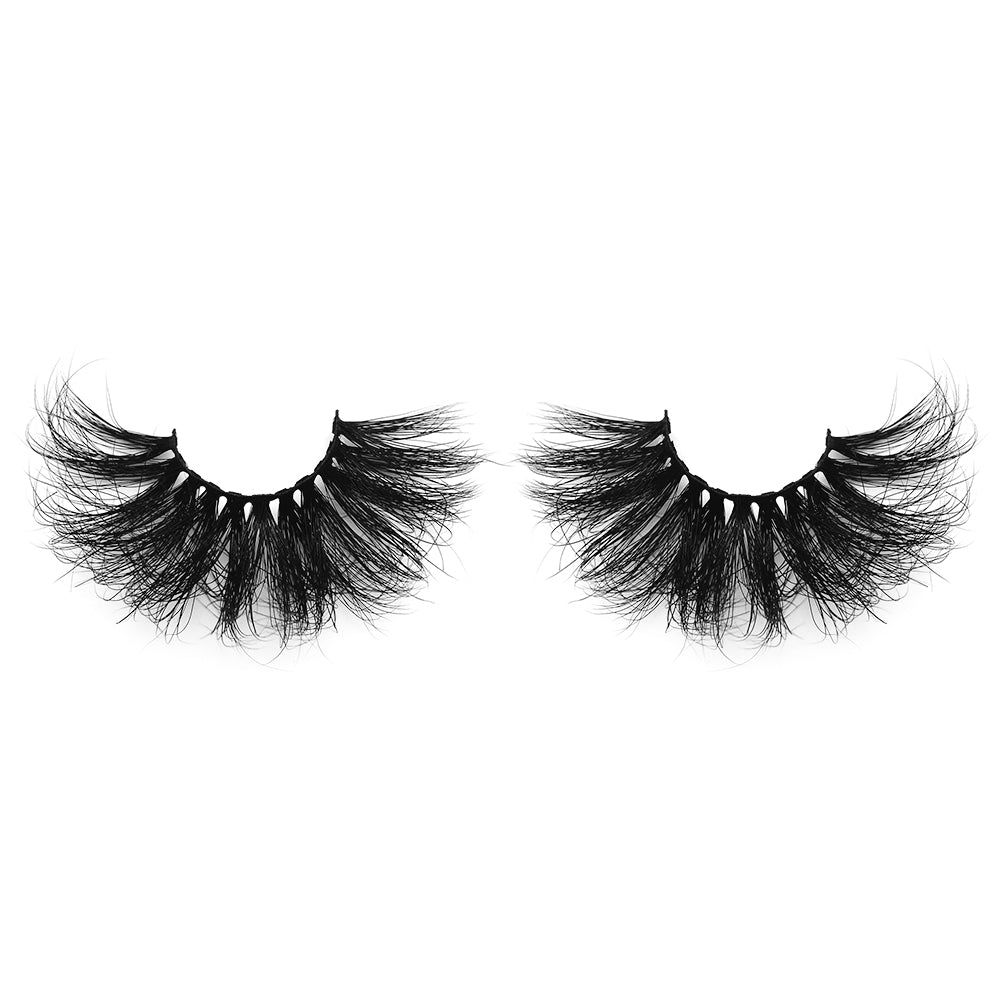 25MM Real Mink False Eyelashes ME10 (Pink Box)