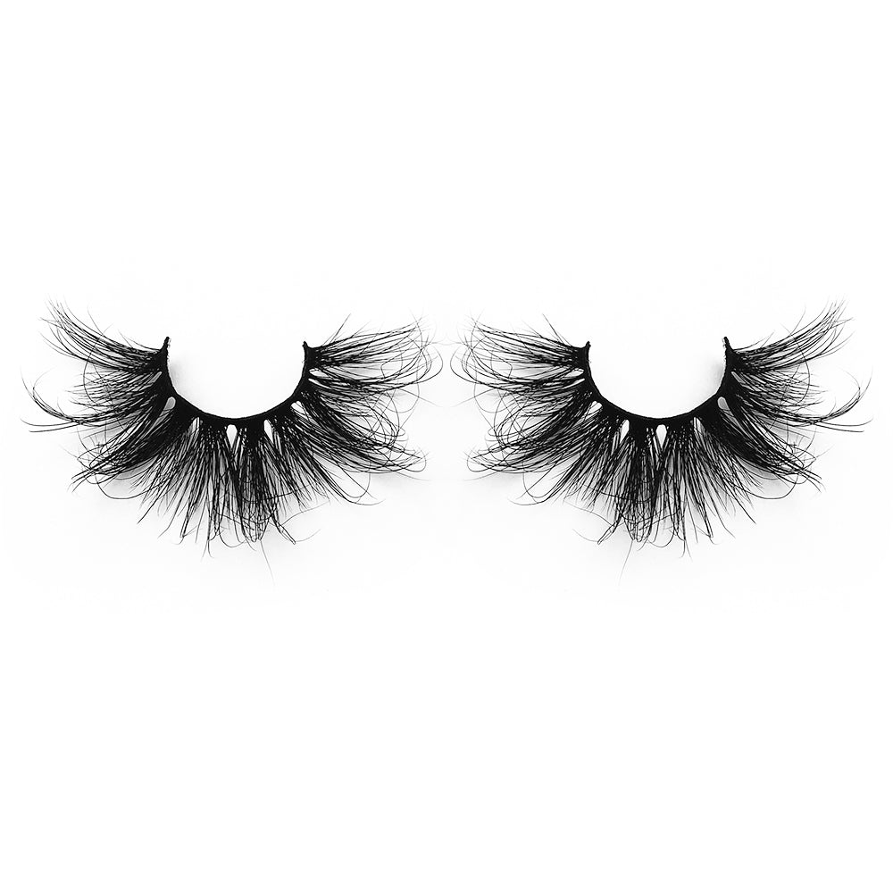 25MM Real Mink False Eyelashes ME13 (Pink Box)