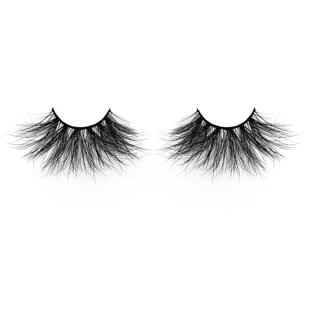 25MM Real Mink False Eyelashes ME15 (Pink Box)
