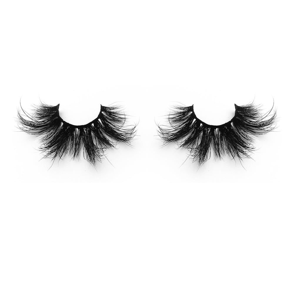 25MM Real Mink False Eyelashes ME18 (Pink Box)