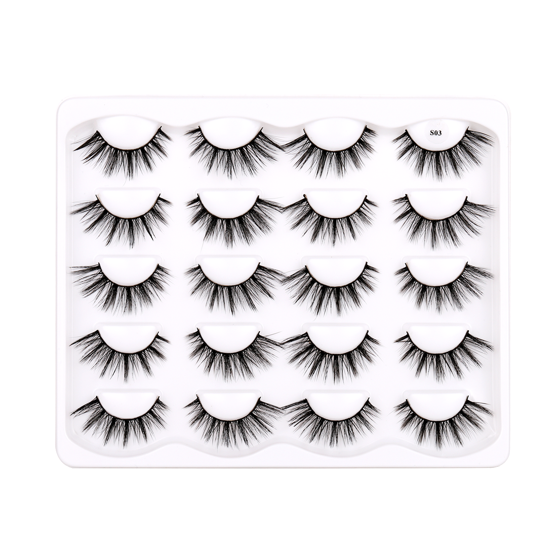 10 Pairs Faux Mink False Eyelashes S03
