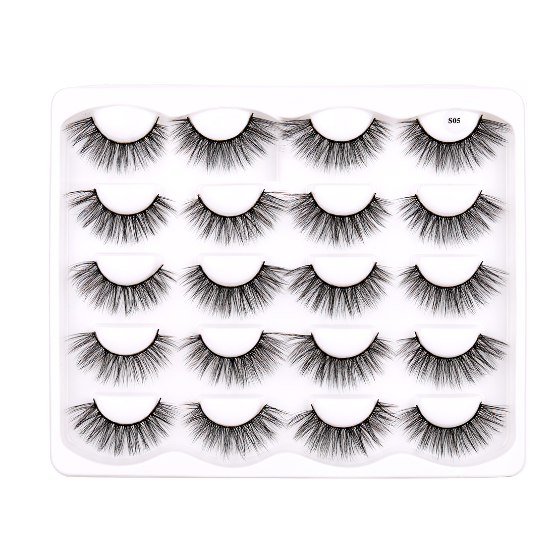 10 Pairs Faux Mink False Eyelashes S05