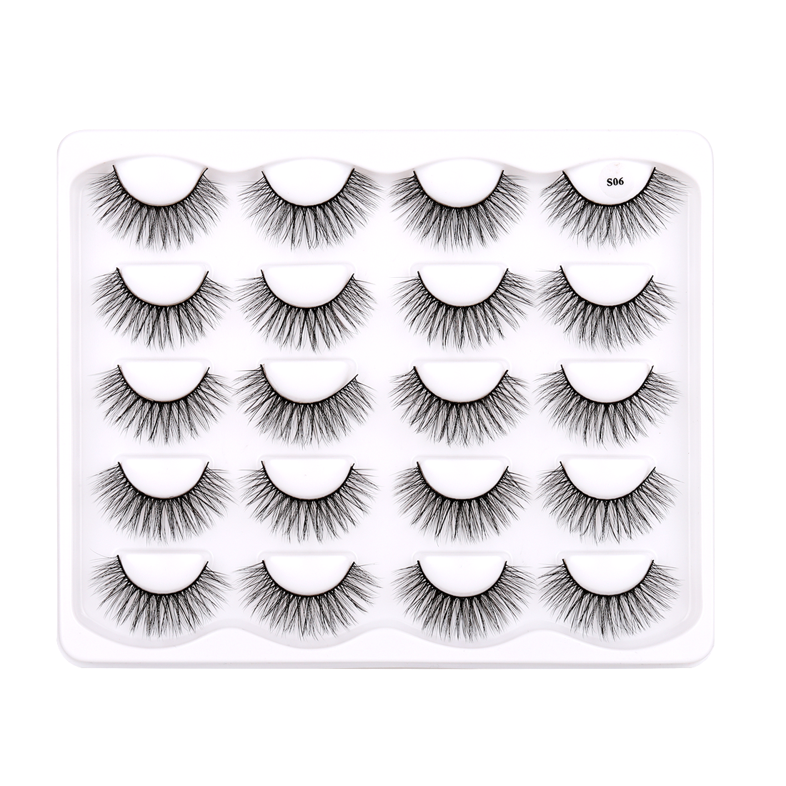 10 Pairs Faux Mink False Eyelashes S06