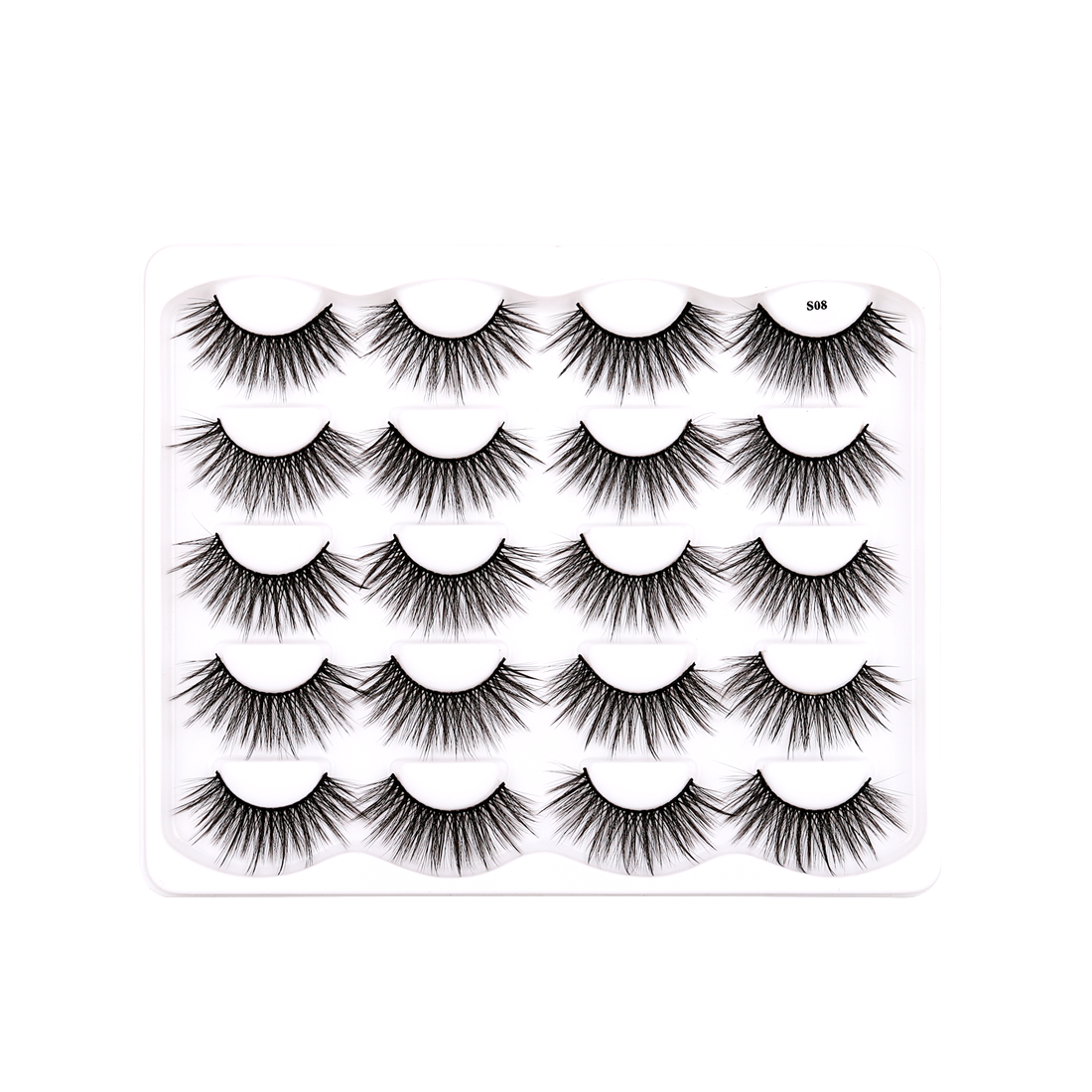 10 Pairs Faux Mink False Eyelashes S08