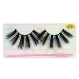 25MM Faux Mink Lashes Colorful Box With Lash Brush VT11