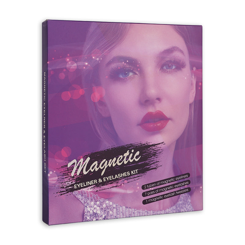 7 Pairs Magnetic Eyelashes with Eyeliner Kit, Natural Look & Glamnetic False Lashes with Applicator