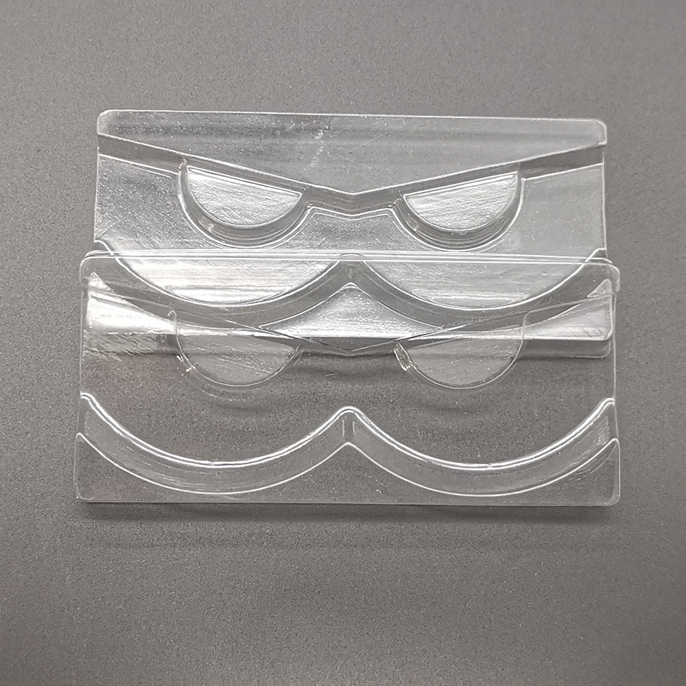 10PCS Plastic Clear Lashes Trays Eyelash Holders For 10 -25MM Lashes(NO LASHES)